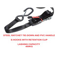 MLK3056E Master Lock Ratchet Tie-Down S-Hooks 4.25m 4 Piece