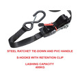 MLK3066E Master Lock Ratchet Tie-Down S-Hooks 4.25m 2 Piece