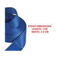 MLK3379ECOL Master Lock Lashing Strap with Metal Buckle, Coloured 5m 150kg (Pack 2)
