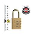 Brass Finish 30mm 3-Digit Combination Padlock
