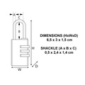 Brass Finish 30mm 3-Digit Combination Padlock