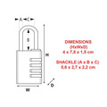 Aluminium 40mm 4-Digit Combination Padlock