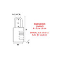 Black Finish 40mm 4-Digit Combination Padlock