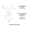 Weather Tough® Black Finish 40mm Padlock