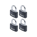 MLK9140QBLK Master Lock Aluminium Black Vinyl Cover 40mm Padlock 4-Pin - Keyed Alike x 4