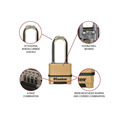 MLKM175LH Master Lock Excell™ 4-Digit Combination 50mm Padlock - 51mm Shackle