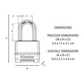 MLKM175LH Master Lock Excell™ 4-Digit Combination 50mm Padlock - 51mm Shackle