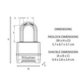 Excell™ 4-Digit Black Finish Combination 50mm Padlock