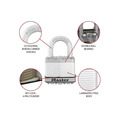 MLKM5 Master Lock Excell™ Laminated Steel 50mm Padlock 4-Pin - 25mm Shackle