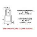 MLKS31RED Master Lock Lockout Padlock - 35mm Body & 4.76mm Stainless Steel Shackle