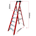 Excel 31131 Electricians Fibreglass Platform Step Ladder 6 Tread 2.04m EN131