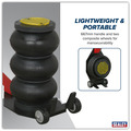 Sealey PAFJ3 Premier Air Operated Long Handle Fast 3-Stage Jack 3 Tonne
