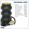 Sealey PAFJ3S Premier Air Operated Fast 3-Stage Jack 3 Tonne