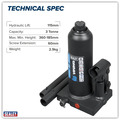 Sealey PBJ3S Viking Bottle Jack 3 Tonne