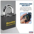 Sealey PL603 Premier&trade; Steel Body Combination Padlock 62mm