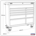 Sealey PTB105511SS Premier™ Heavy-Duty Extra-Wide Rollcab 11 Drawer 1055mm - Stainless Steel