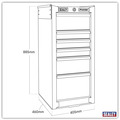 Sealey PTB40506 Premier™ Heavy-Duty Hang-On Locker 6 Drawer