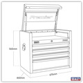 Sealey PTB66004SS Premier™ Heavy-Duty Topchest 4 Drawer 675mm - Stainless Steel
