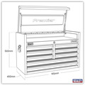 Sealey PTB91508 Premier™ Heavy-Duty Topchest 915mm 8 Drawer - Black