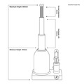 Sealey Premier Telescopic Bottle Jack 2 Tonne