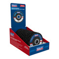 Sealey PTC/CW115DB 115 x 13mm Black Polycarbide Abrasive Strip Disc 22mm Bore - Display Box of 10