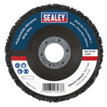 Sealey PTC/CW115DB 115 x 13mm Black Polycarbide Abrasive Strip Disc 22mm Bore - Display Box of 10