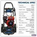 Sealey PWM2500SP Self-Priming Pressure Washer 198bar 5.8hp - Petrol
