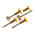 Bolster & Chisel Set with Non-Slip Guards, 4 Piece