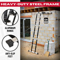 Excel 8077 12 Tread Steel Multi-Purpose Combination Ladder with Platform