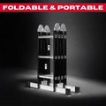 Excel 8077 12 Tread Steel Multi-Purpose Combination Ladder with Platform