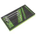 Sealey S01272 Siegen Combination Spanner Set with Tool Tray 19pc