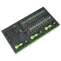 Tool Chest Combination 16 Drawer with Ball-Bearing Slides - Black/Grey & 398pc Tool Kit