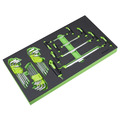 Sealey S01280 Siegen T-Handle & Standard Hex/TRX-Star* Key Set with Tool Tray 35pc