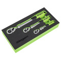 Sealey S01285 Siegen Extendable Ratchet Wrench Set 3pc