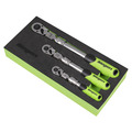 Sealey S01297 Siegen Extendable Flexi-Head Ratchet Wrench Set 3pc