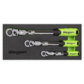 Sealey S01297 Siegen Extendable Flexi-Head Ratchet Wrench Set 3pc