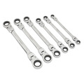 Sealey S0806 Siegen Flexi-Head Double End Ratchet Ring Spanner Set 6pc