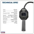 Sealey SA500 Digital Tyre Inflator with Clip on Connector & Rechargeable Digital Display