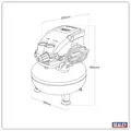 Sealey SAC1100 11L Oil Free Direct Drive Air Compressor 0.5hp