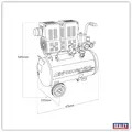 Sealey SAC2400S 24L Low Noise Oil Free Direct Drive Air Compressor 1hp