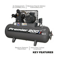 Sealey Premier 200L Belt Drive Air Compressor 5.5hp