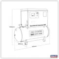 Sealey SAC42755BLN 270L Low Noise Belt Drive Air Compressor with Cast Cylinders 5.5hp 2-Stage