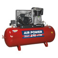 Sealey 270L Belt Drive Air Compressor with Cast Cylinders 7.5hp 2-Stage