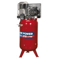 Sealey 270L Vertical Belt Drive Air Compressor with Cast Cylinders 7.5hp 2-Stage