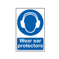 Scan SCA0005 Wear Ear Protectors - PVC Sign 200 x 300mm