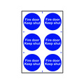 Scan SCA0151 Fire Door Keep Shut - 6 PVC Signs 100 x 100mm