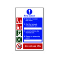 Scan SCA0175 Fire Action Procedure, Style 1 - PVC Sign 200 x 300mm