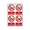 Scan SCA0552 No Smoking - 4 PVC Signs 100 x 150mm