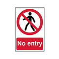 Scan SCA0600 No Entry - PVC Sign 200 x 300mm