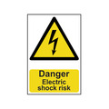 Scan SCA0750 Danger Electric Shock Risk - PVC Sign 200 x 300mm